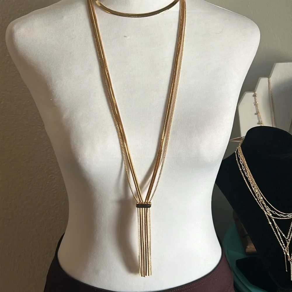 New Lot 8 Piece Gift Christmas Bulk Gold Tone Necklace Fashion Jewelry Set - Picture 6 of 16